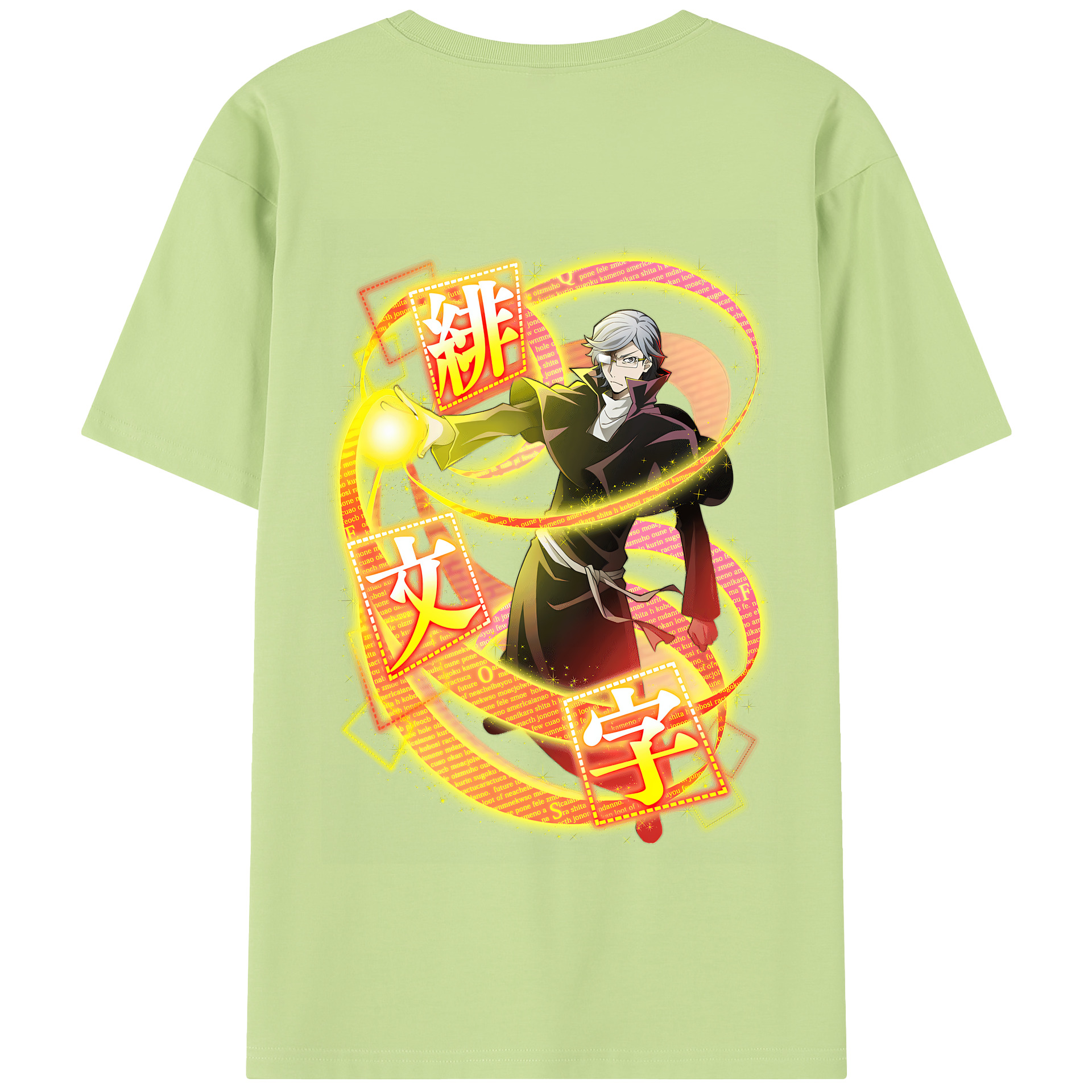 （画像用） 文豪ストレイドッグス Bungo Stray Dogs 綿100％半袖Tシャツ（背面プリント）